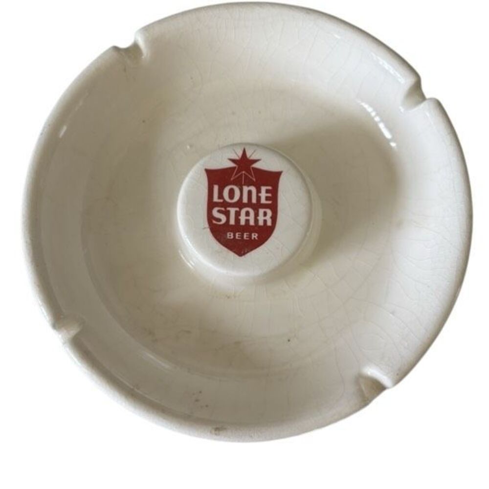 Lone Star Beer Vintage Ceramic Ashtray
